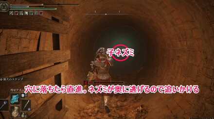 忌み捨ての地下：逃げるネズミを追いかける