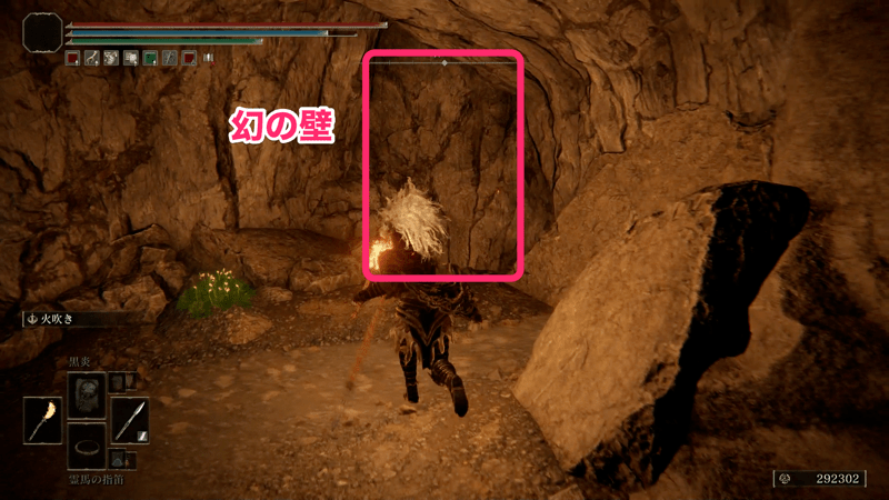 道なりに進み幻の壁の先に進む