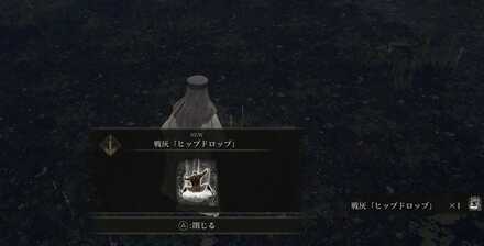 ヒップドロップの入手画面
