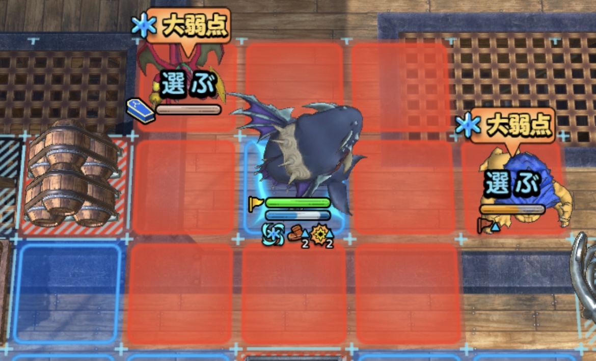 ぬしさまの範囲攻撃でりゅうせんしを1体倒そう