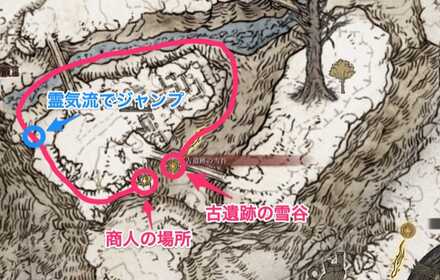 巨人たちの山嶺の商人の場所