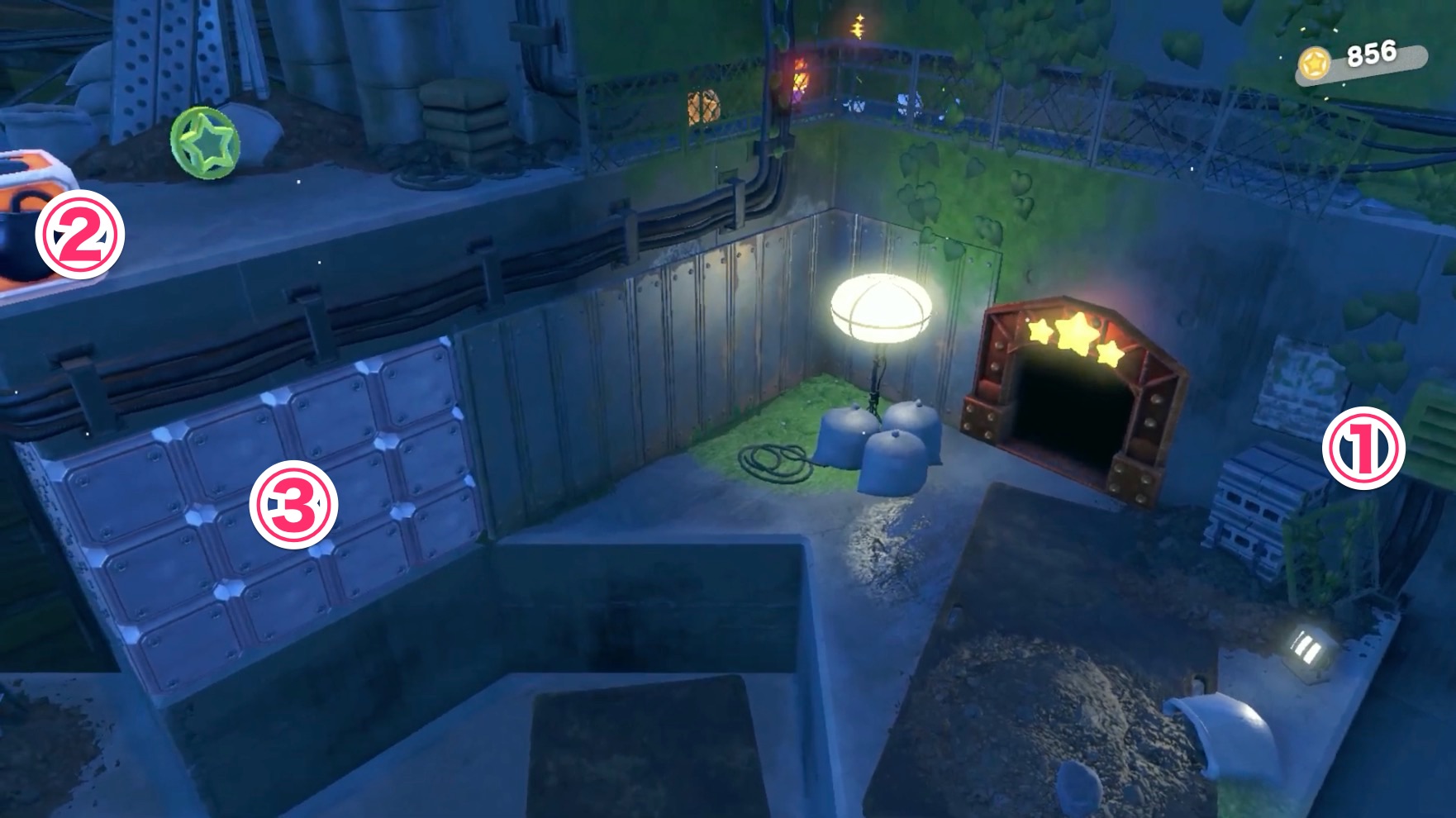 エリア3終盤のブロックの中