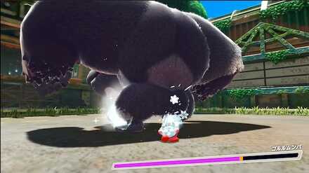 足元でひたすら攻撃してダメージを稼ぐ