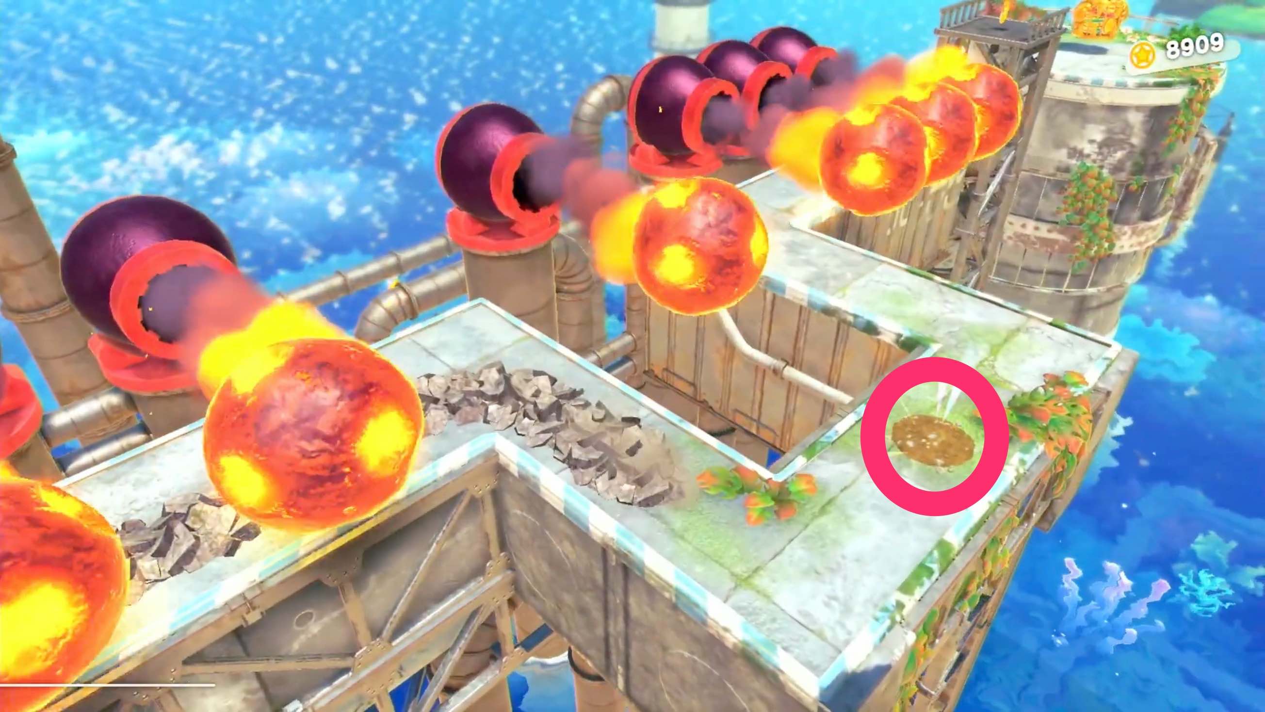 ゴール直前の穴