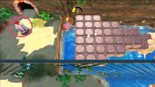 隠しエリアの先にある陸の上