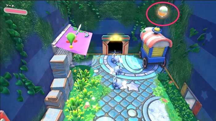 設計図入手後すぐにある屋台の上