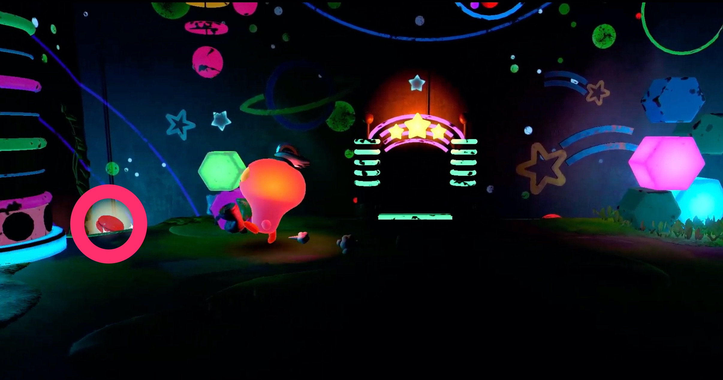 暗闇エリアの扉の左