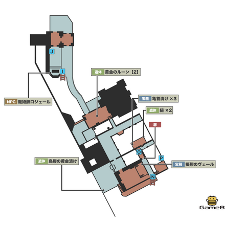 城壁の塔東側2層目のマップ