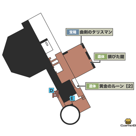 城壁外側2層目のマップ