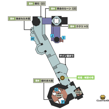 城壁外側4層目のマップ