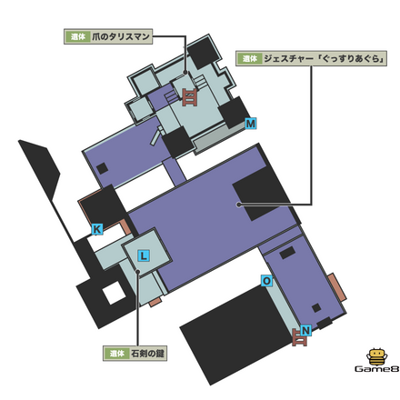 城壁の塔東側3層目のマップ