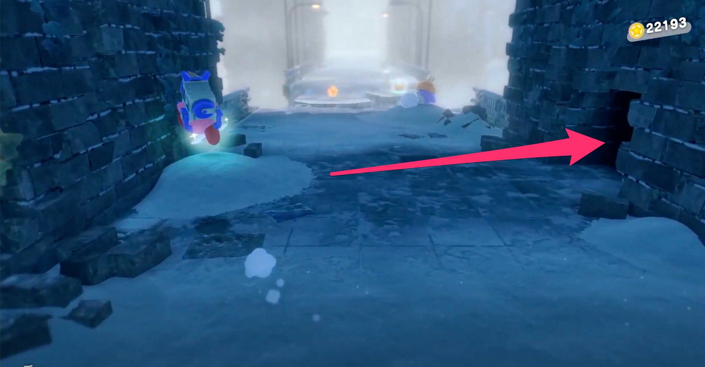 2つ目のアーチの右から隠し通路に入る