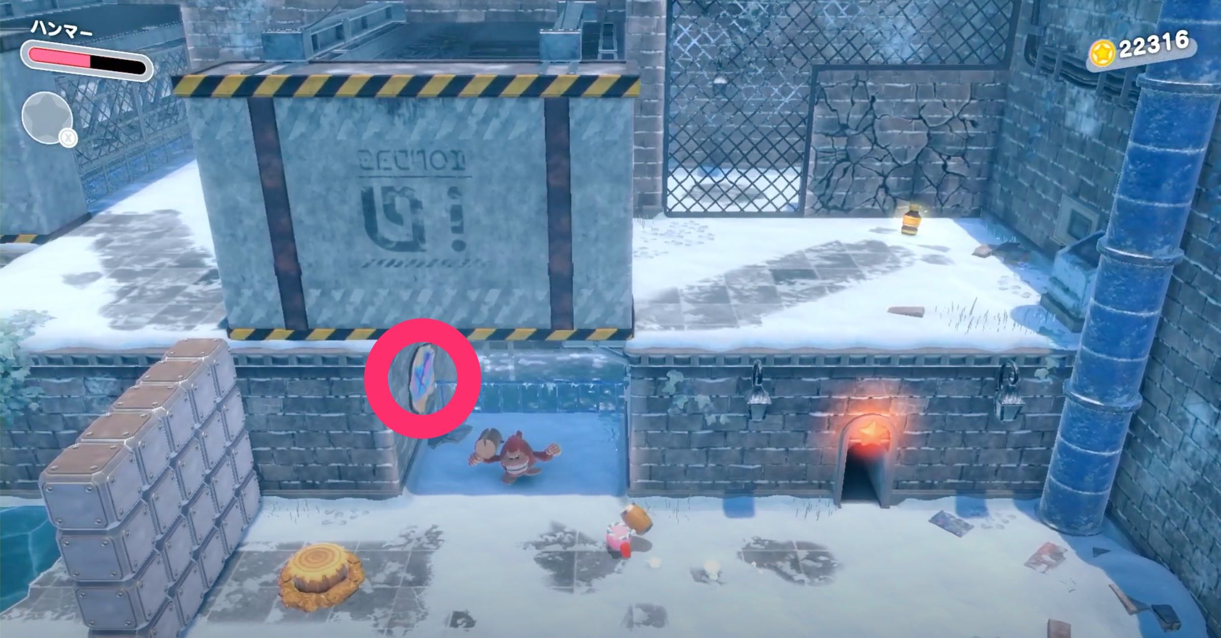 入って左にある手配書を剥がす