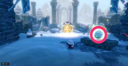 瓦礫の上に出現するガチャルポンを入手