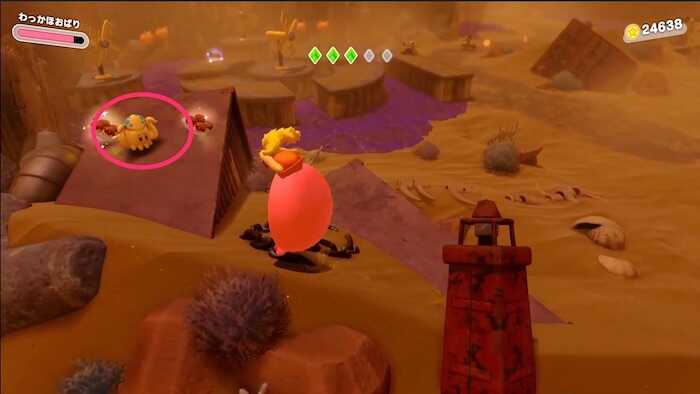 エリア最西端のコンテナの上