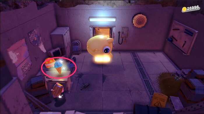 わっかを落とすために入る部屋の中