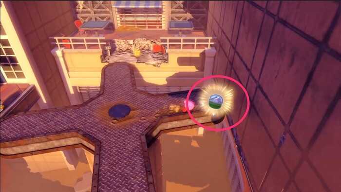 2個目の回転十字床の上