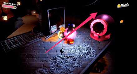 洞窟の分かれ道を右に進む