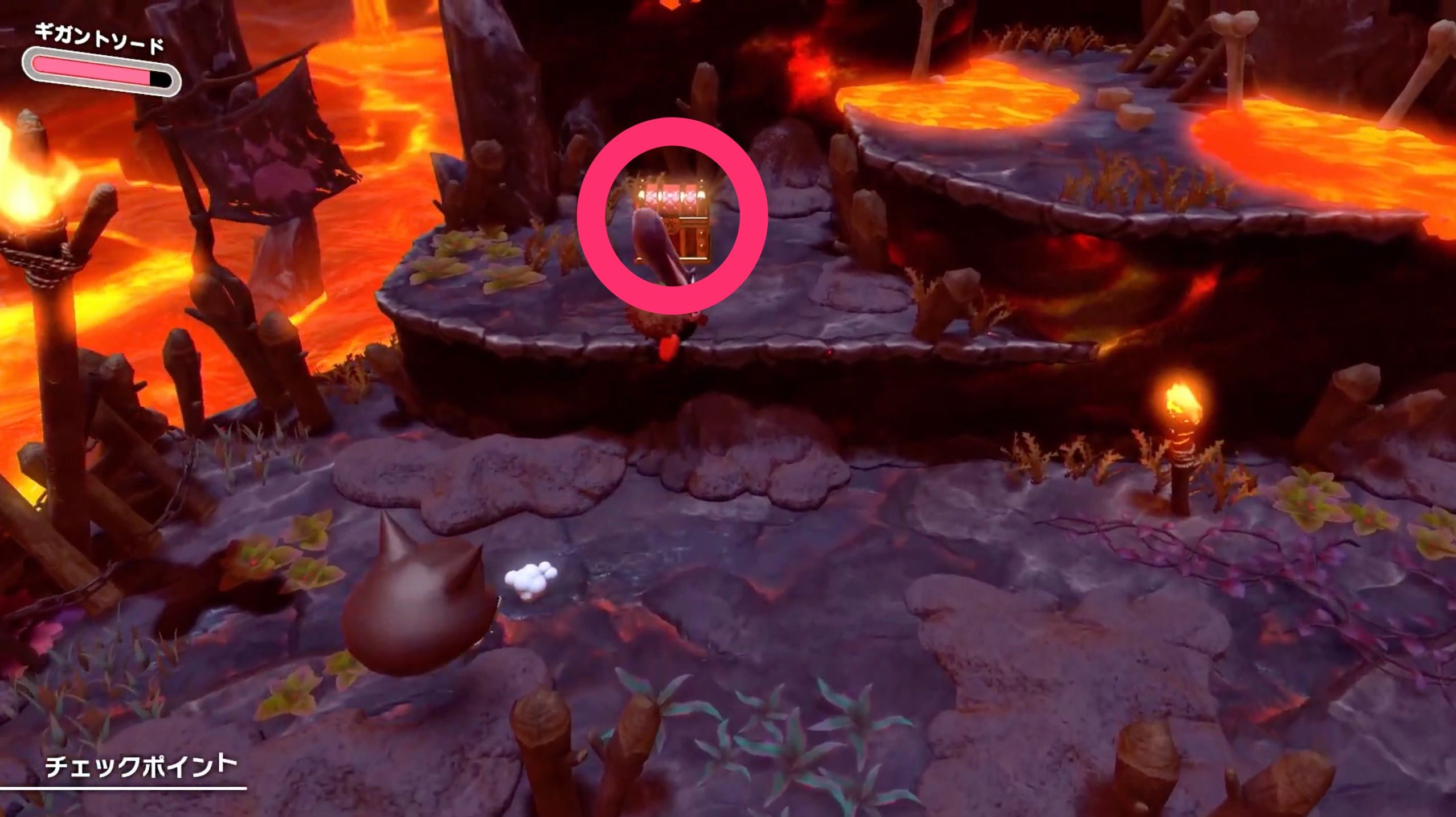 エリア1終盤のクリスタルを5個集めて出現する宝箱