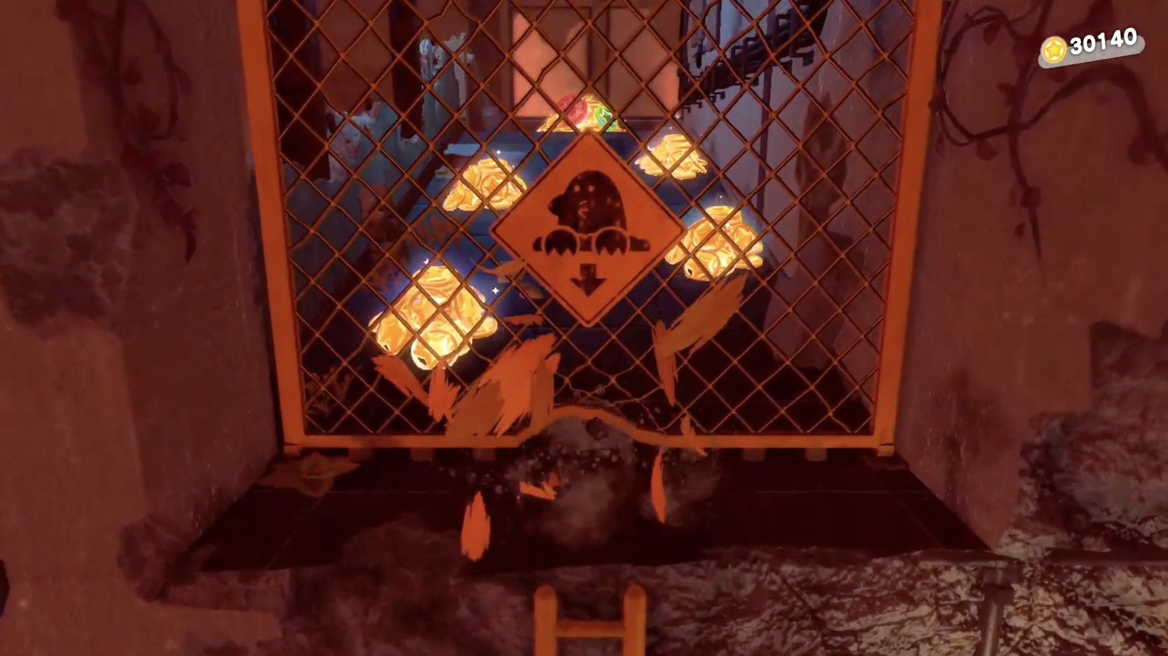 ドリルで下からヒミツの抜け道へ入る