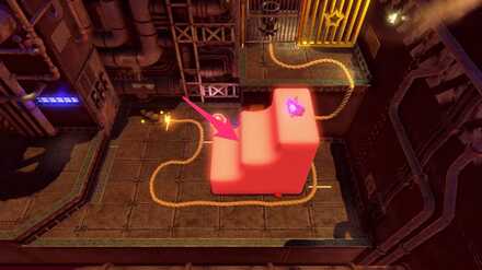 火を踏まないように左上から右下へ移動する