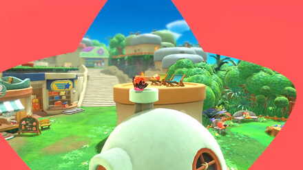 カービィハウスは外の煙突から入ることもできる