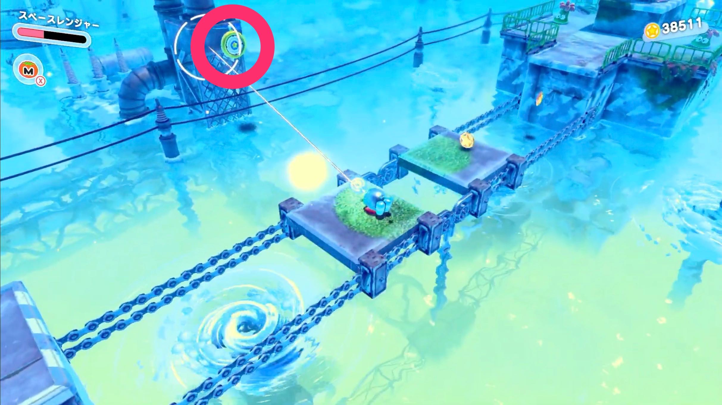 コンベアから見える的を壊すと出現