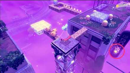 崖下の看板付近