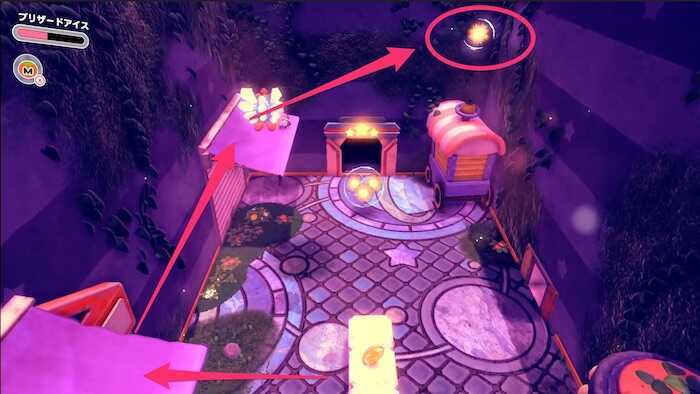 屋根を伝って進んだ先の空中