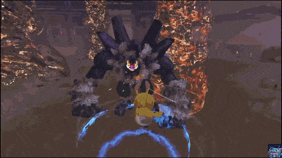 デューンベアの3連叩きつけ