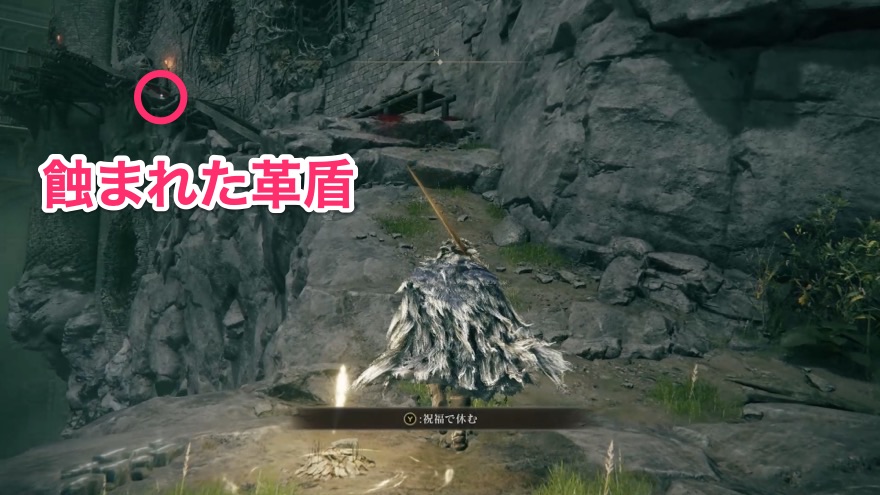 蝕まれた革盾の見た目