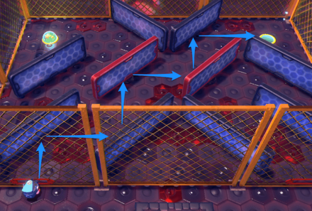 左から投げるカッターの軌道画像