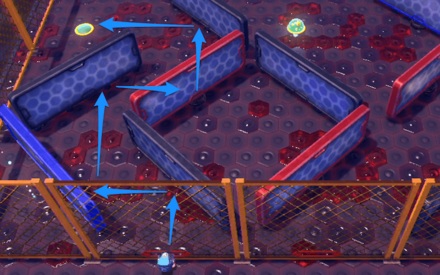 左から投げるカッターの軌道画像