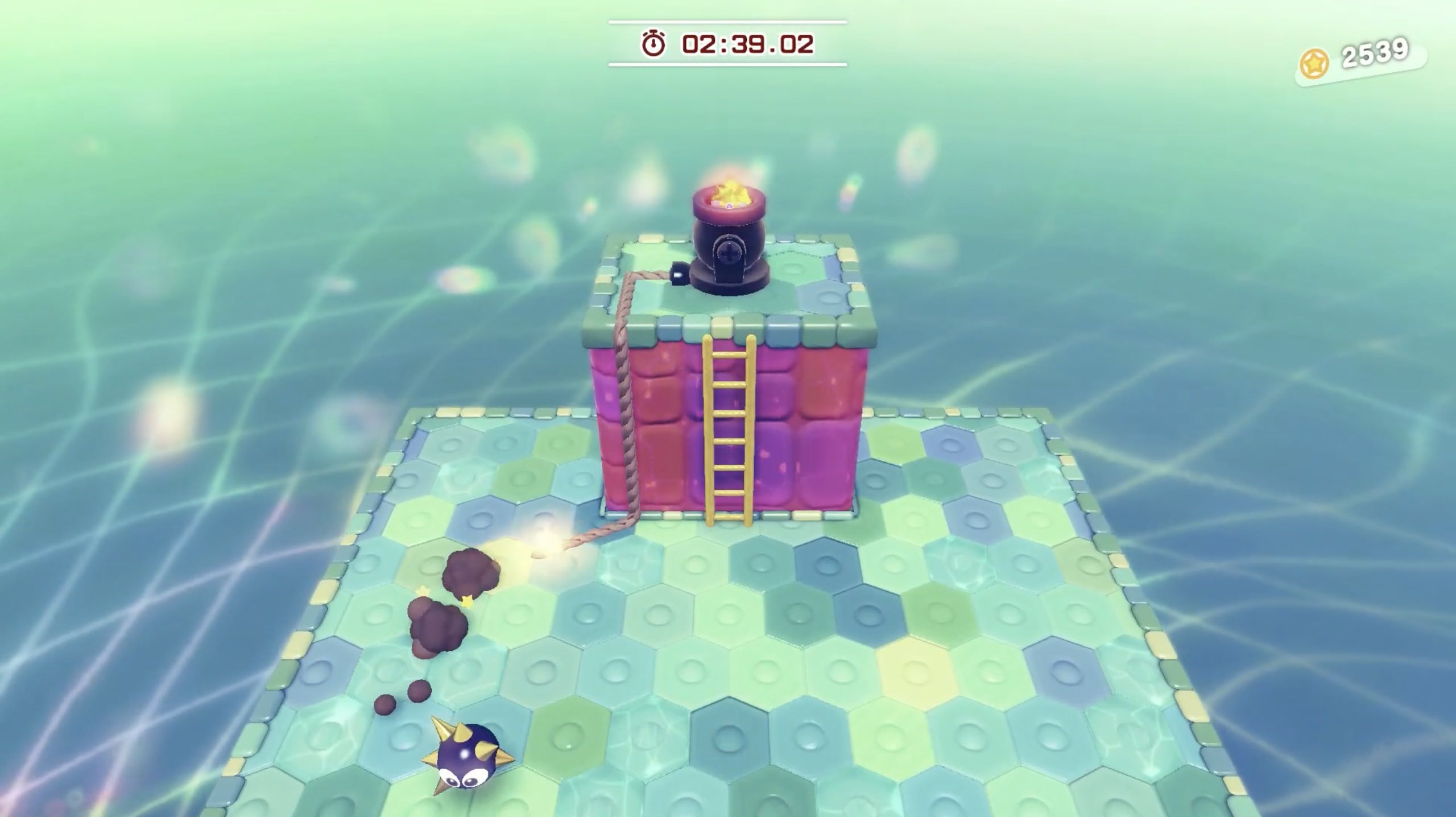 大砲に入ったらしゃがむ