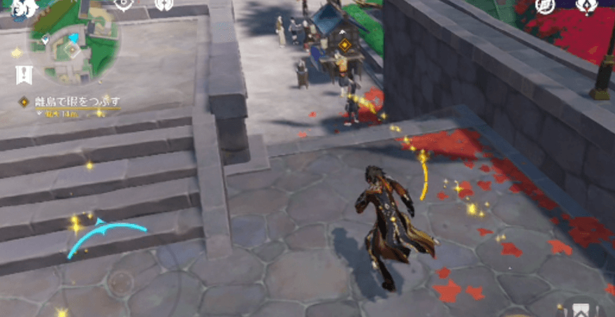 邸宅の外にある屋台へ向かう