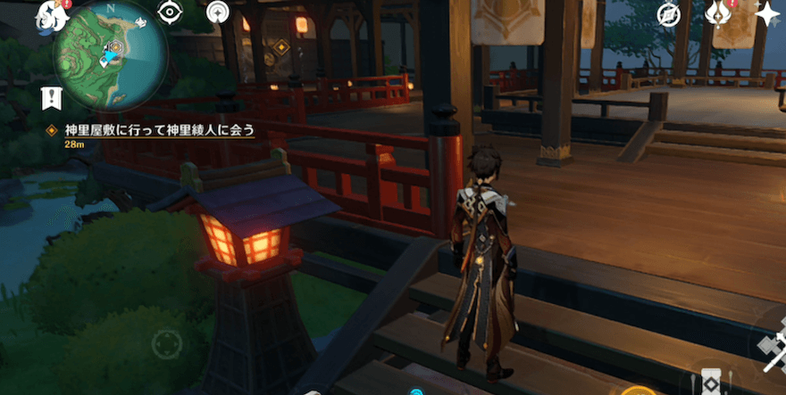 神里屋敷に行って神里綾人に会う