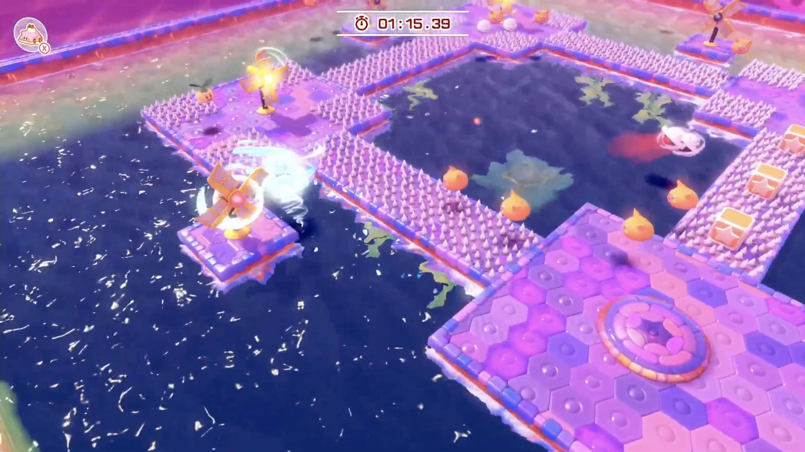 風車の内側を触って起動