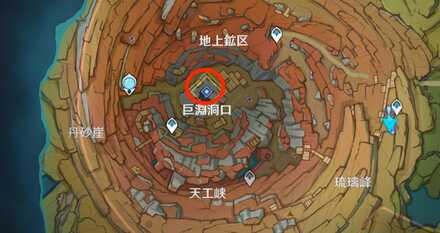 巨淵初探査のマップ