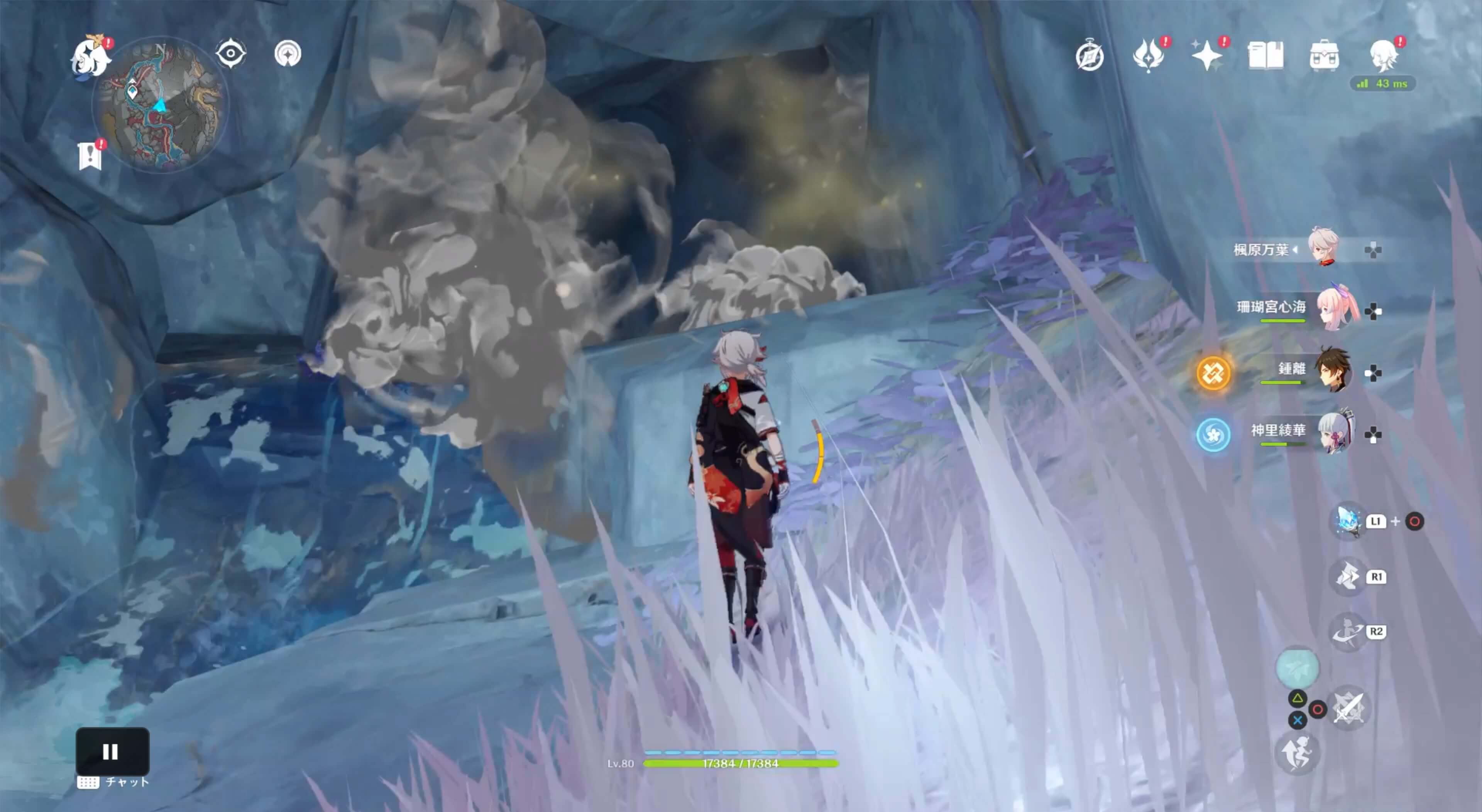 岩元素の爆発物を起爆し壁を破壊する