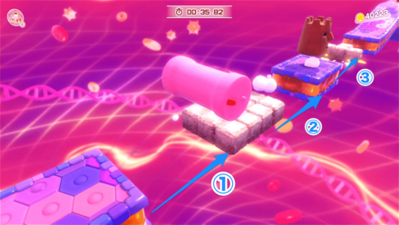 連続ジャンプすべき足場画像