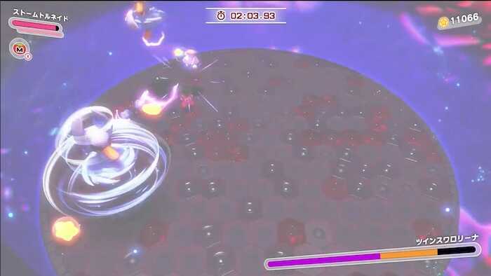 ボス戦ではブロックやスターを巻き込んで攻撃