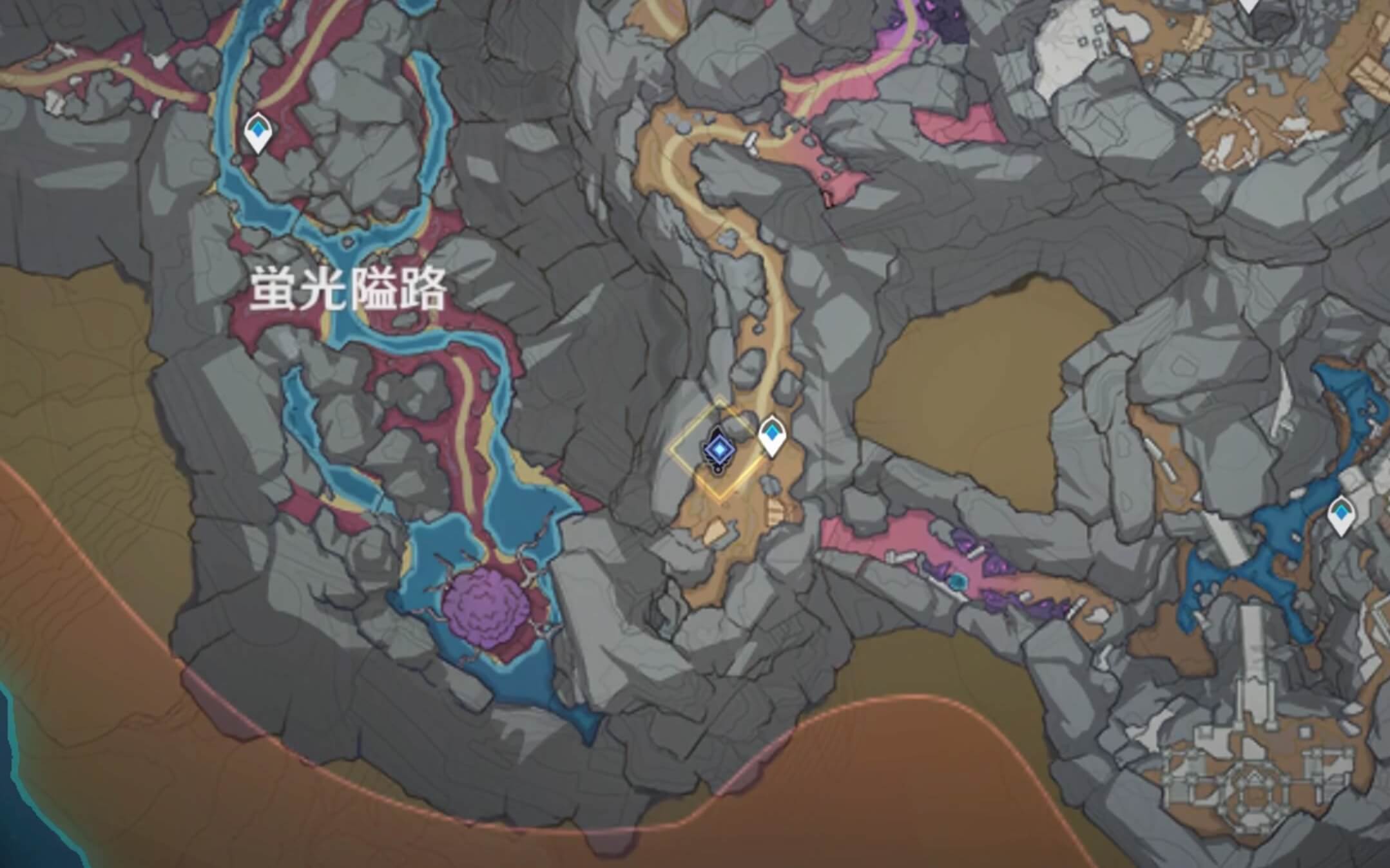 地下鉱区にある拠点に向かう