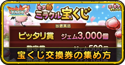 モナ熱ミラクル宝くじ交換券の集め方