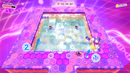 右にダッシュ投げする画像