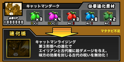 キャットマンダディ進化