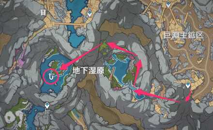層岩巨淵・地下鉱区：地下湿原_北