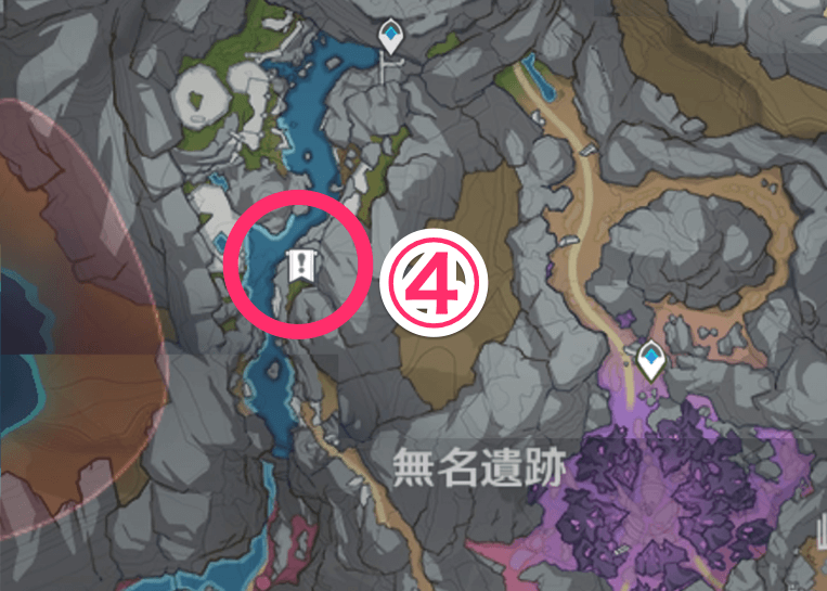 変わった岩の写真の場所④