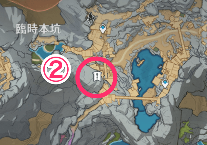 変わった岩の写真の場所②