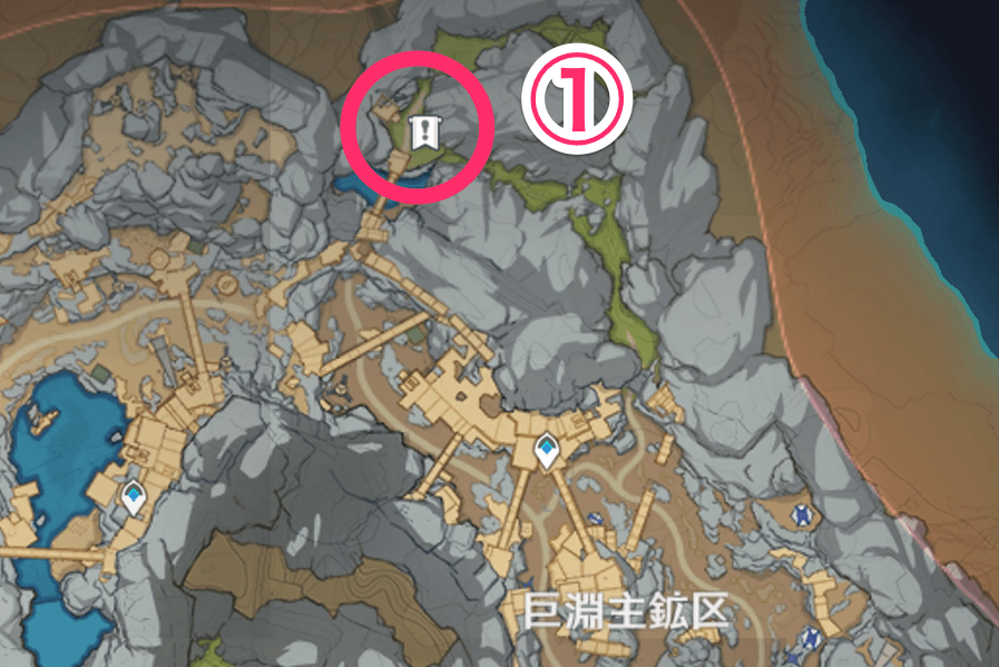 変わった岩の写真の場所①