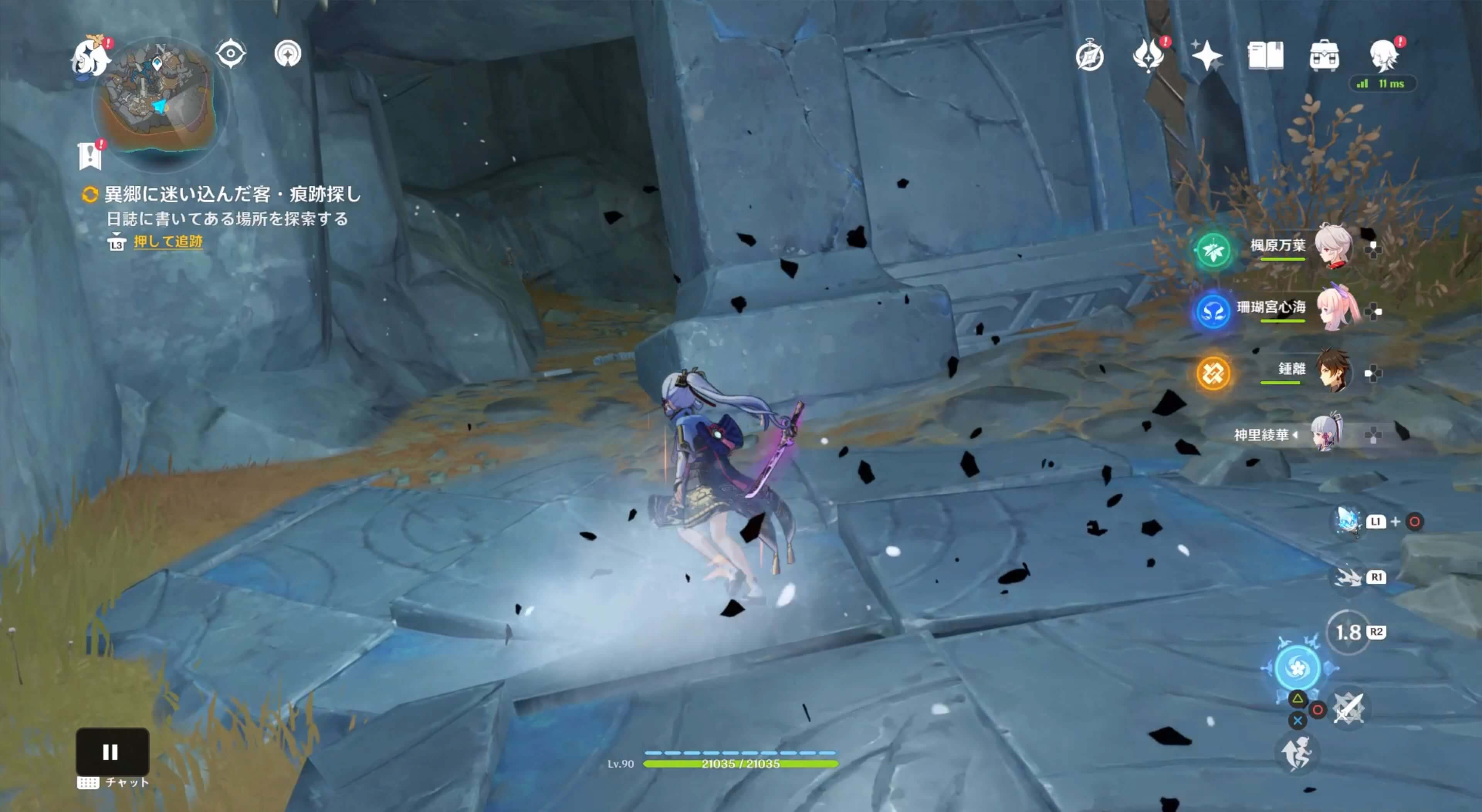 遺跡守衛を倒して奥の部屋に入る